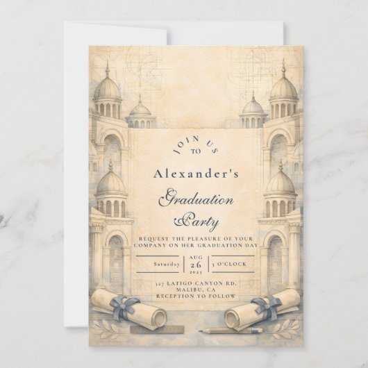 Architecture Drafting Tools Graduation Kaart (Voorkant)