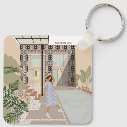 Architecture lover, Star House de Xavier Salas Sleutelhanger (Achterkant)