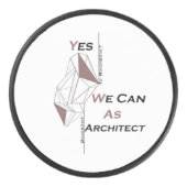 architecture, modern design, geometric art, black  hockey puck (Voorkant)