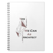 architecture, modern design, geometric art, black  notitieboek (Voorkant)