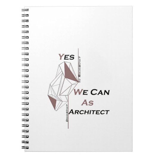 architecture, modern design, geometric art, black notitieboek (Voorkant)