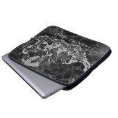 Architecture Texture Black White marble Elegant Laptop Sleeve (Voorkant onderkant)