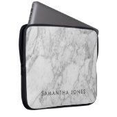 Architecture Texture white marble Elegant Laptop Sleeve (Voorkant Rechts)