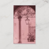 ARCHITECTUREEL BINNENLANDS MET IRON DEUR Roze zwar Visitekaartje (Achterkant)