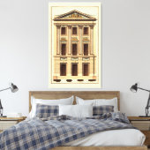 Architecturele façade door Jean Deneufforge Canvas Afdruk (Insitu (Slaapkamer))