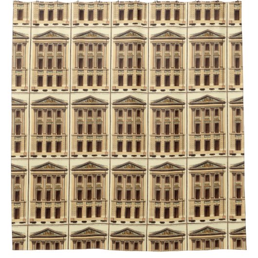 Architecturele façade door Jean Deneufforge Douchegordijn (Voorkant)