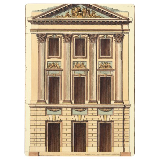 Architecturele façade door Jean Deneufforge Klembord (Achterkant)