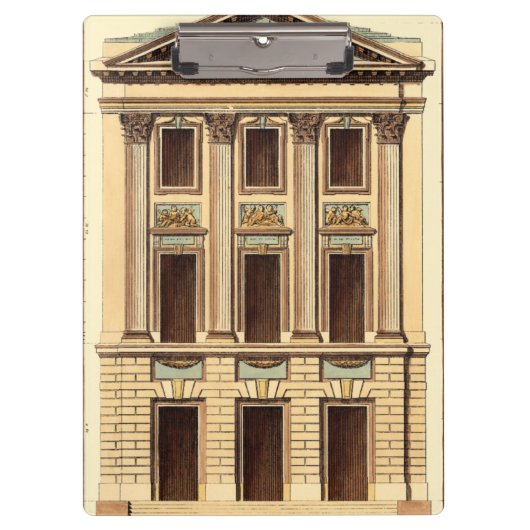 Architecturele façade door Jean Deneufforge Klembord (Voorkant)