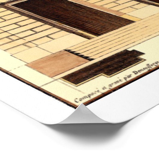 Architecturele façade door Jean Deneufforge Poster (Hoek)