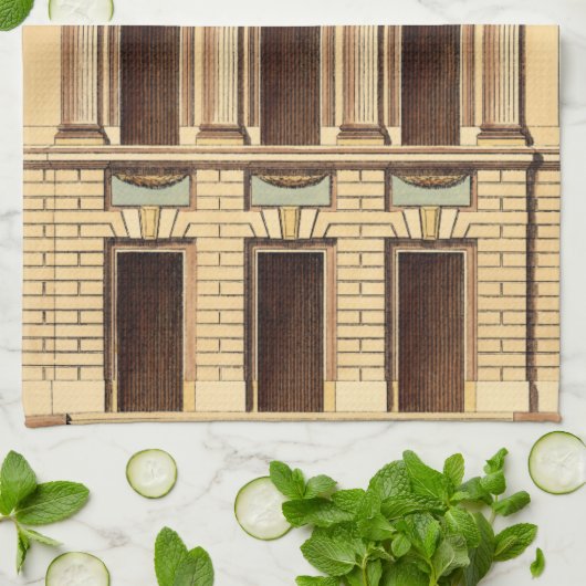 Architecturele façade door Jean Deneufforge Theedoek (Gevouwen)