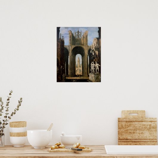 Architecturele Fantasy Poster (Keuken)