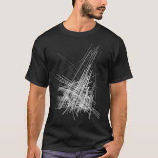 Architectuur Abstracte geometrische ontwerplijn T-shirt