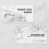 Architectuur achtergrondontwerp visitekaartje (Voorkant / Achterkant)