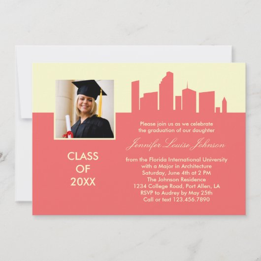 Architectuur Afstuderen Foto-uitnodiging Kaart (Voorkant)