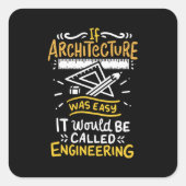 Architectuur architect vierkante sticker (Voorkant)