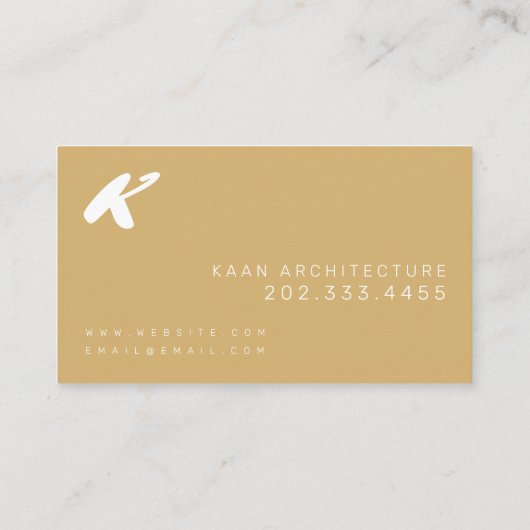 Architectuur, architecten, ontwerp visitekaartje (Achterkant)