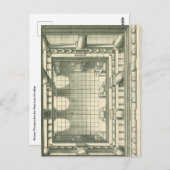  architectuur, Atrium Courtyard Perspective Briefkaart (Voorkant / Achterkant)