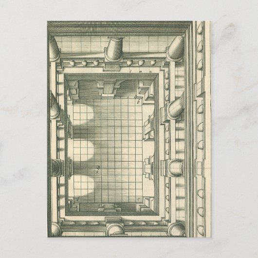  architectuur, Atrium Courtyard Perspective Briefkaart (Voorkant)