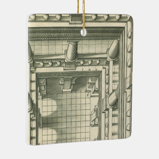 architectuur, Atrium Courtyard Perspective Keramisch Ornament (Rechts)