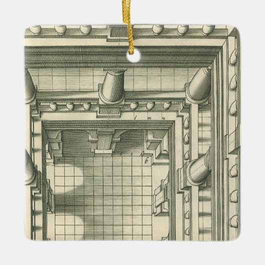  architectuur, Atrium Courtyard Perspective Keramisch Ornament (Voorkant)
