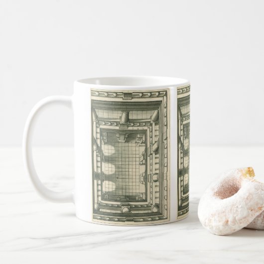  architectuur, Atrium Courtyard Perspective Koffiemok (Met donut)