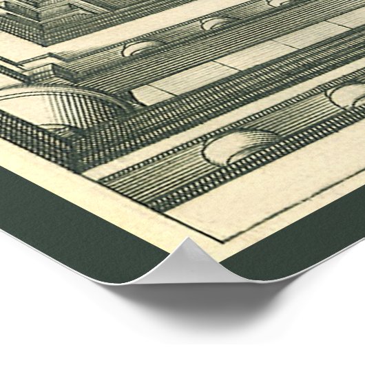  architectuur, Atrium Courtyard Perspective Poster (Hoek)