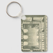 architectuur, Atrium Courtyard Perspective Sleutelhanger (Voorkant)