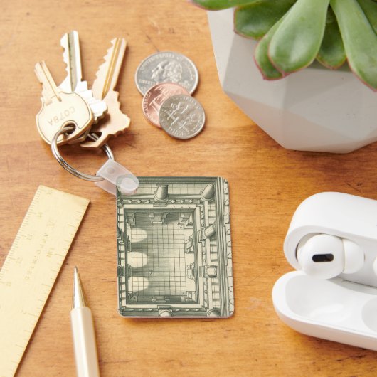 architectuur, Atrium Courtyard Perspective Sleutelhanger (Bureau)