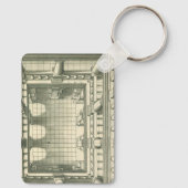 architectuur, Atrium Courtyard Perspective Sleutelhanger (Achterkant)