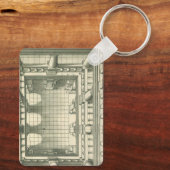  architectuur, Atrium Courtyard Perspective Sleutelhanger (Achterkant)