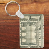 architectuur, Atrium Courtyard Perspective Sleutelhanger (Voorkant)