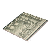  architectuur, Atrium Courtyard Perspective Tegeltje (Zijkant)