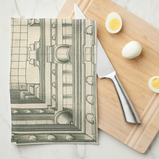  architectuur, Atrium Courtyard Perspective Theedoek (Quarter Fold)