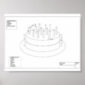 Architectuur Birthday Cake Poster (Voorkant)