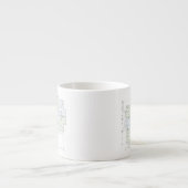 Architectuur blauwdruk espresso kop (Voorkant)
