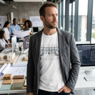 Architectuur Blauwdruk Plan T-shirt