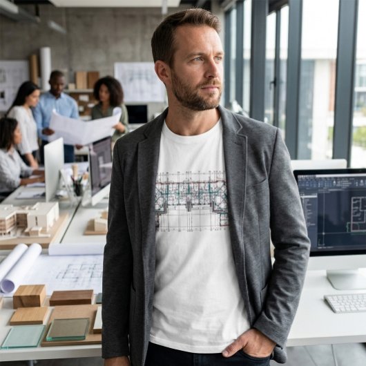 Architectuur Blauwdruk Plan T-shirt