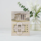  architectuur, bodemplan en Grieks Villa Briefkaart (Staand voorkant)