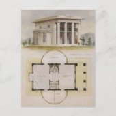  architectuur, bodemplan en Grieks Villa Briefkaart (Voorkant)