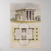  architectuur, bodemplan en Grieks Villa Poster (Voorkant)