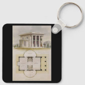  architectuur, bodemplan en Grieks Villa Sleutelhanger (Achterkant)