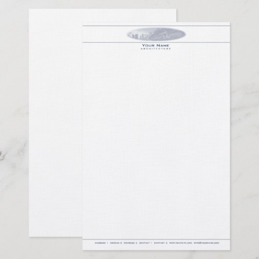 Architectuur - briefhoofd briefpapier (Voorkant / Achterkant)