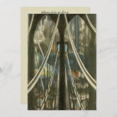  architectuur, Brooklyn Bridge Pensioen Kaart (Voorkant / Achterkant)