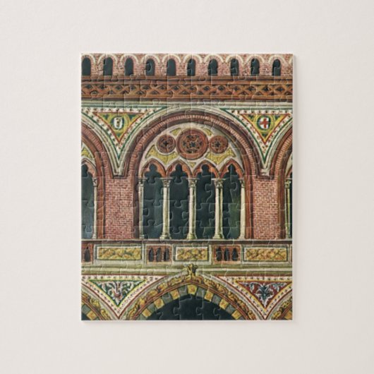  architectuur, Citadel in Pavia, Italië Legpuzzel (Verticaal)