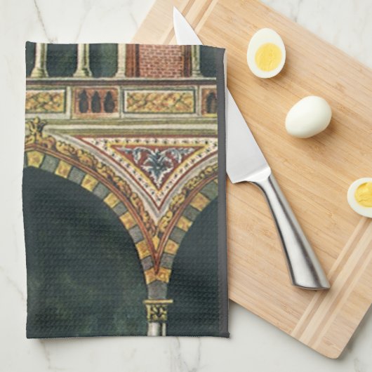 architectuur, Citadel in Pavia, Italië Theedoek (Quarter Fold)