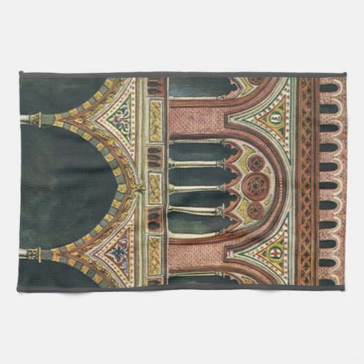  architectuur, Citadel in Pavia, Italië Theedoek (Horizontaal)