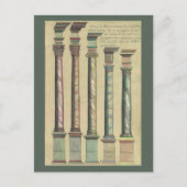  architectuur, de 5 Architecturaal Orden Briefkaart (Voorkant)