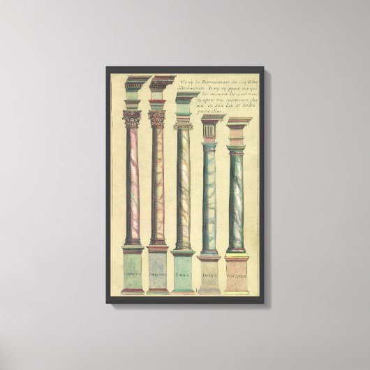 architectuur, de 5 Architecturaal Orden Canvas Afdruk (Voorkant)