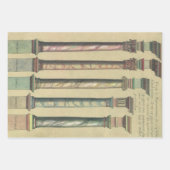 architectuur, de 5 Architecturaal Orden Inpakpapier Vel (Voorkant)