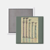 architectuur, de 5 Architecturaal Orden Magneet (Voorkant / Achterkant)